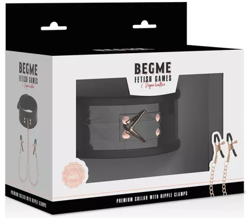 Halsband mit Nippelklammern Begme Schwarz – 2/7