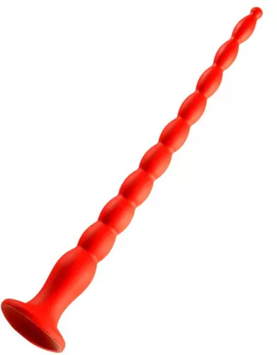 Langer Dildo Stretch Worm N2 - 40 x 4cm Rot – 1/5