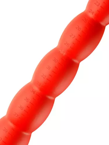 Langer Dildo Stretch Worm N2 - 40 x 4cm Rot – 4/5