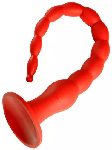 Langer Dildo Stretch Worm N4 - 50 x 5.2cm Rot – 2/5