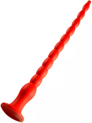Langer Dildo Stretch Worm N6 - 60 x 6cm Rot – 1/5