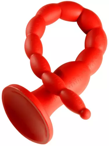 Langer Dildo Stretch Worm N6 - 60 x 6cm Rot – 2/5