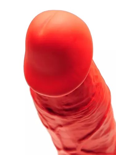 Dildo aus Silikon Stretch N7 - 32 x 7cm Rot – 3/5