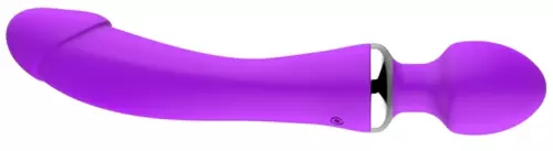 Wand und Vibro Double End 22cm Violett – 2/3