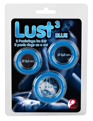 3er-Pack Penisringe Lust Blau – 2/4