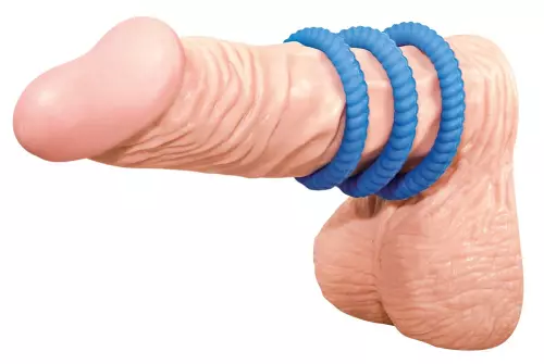 3er-Pack Penisringe Lust Blau – 3/4