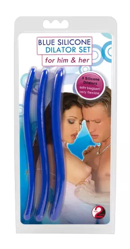 3er-Pack Silikon-Harnröhrenstäbe Blau 16cm - Durchmesser 7-12mm – 2/3
