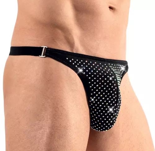 ARTEMIS string met glanzende strass zwart – 4/6