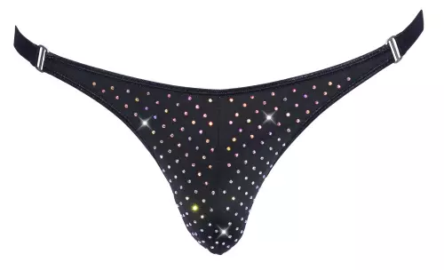 ARTEMIS string met glanzende strass zwart – 5/6