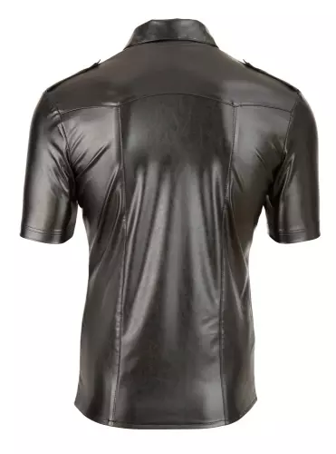 Hemd LEO Kunstlederoptik Schwarz – 5/5