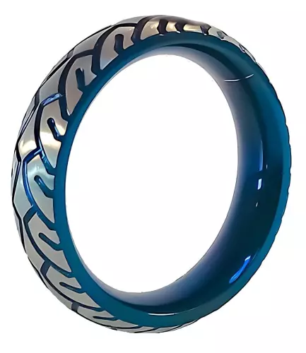 Metalen cockring Blue Racer – 1/2