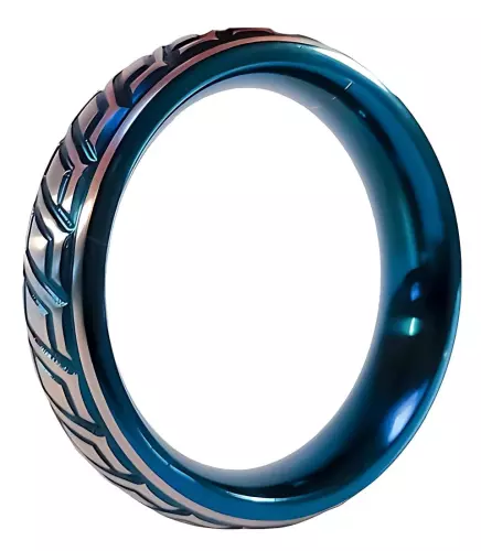 Metalen cockring Blue Wave – 1/3