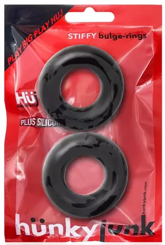 Set van 2 zwarte Stiffy Bulge cockrings – 2/5