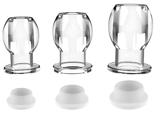 Tunnel-Plug mit Kappe Hollow Stop Transparent – 1/2