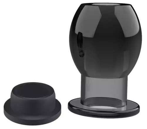 Tunnel-Plug mit Kappe Hollow Stop Schwarz – 2/2