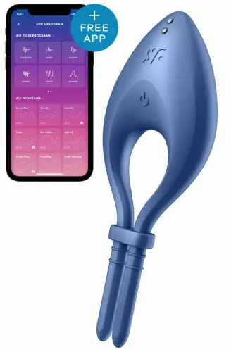 Vibrerend connecteerde cockring Bullseye Satisfyer Blauw – 1/7