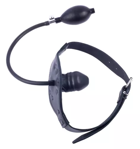 Aufblasbarer Ledergag mit 6cm Penis-Aufsatz – 3/5
