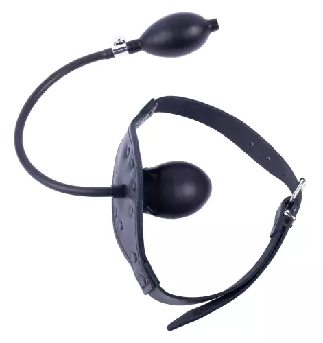 Aufblasbarer Ledergag mit 6cm Penis-Aufsatz – 4/5