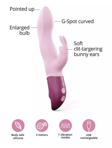 Vibrator HELLO RABBIT 24 x 4cm Hellrosa – 4/5
