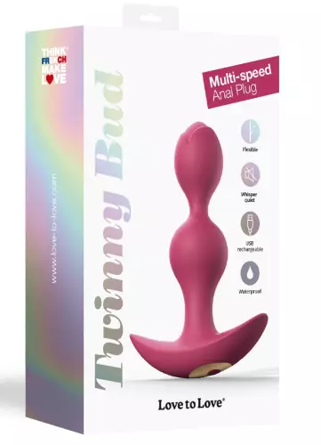 Vibierender Buttplug Twinny Bud 10.5 x 3cm Rosa – 2/6