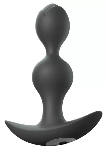 Vibierender Buttplug Twinny Bud 10.5 x 3cm Schwarz – 1/6