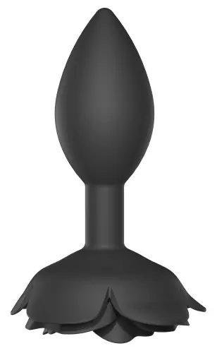 Schmuck-Buttplug Open Rosen L 9 x 3.8cm Schwarz – 3/6