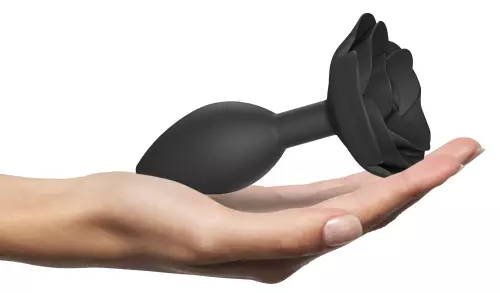 Schmuck-Buttplug Open Rosen L 9 x 3.8cm Schwarz – 5/6