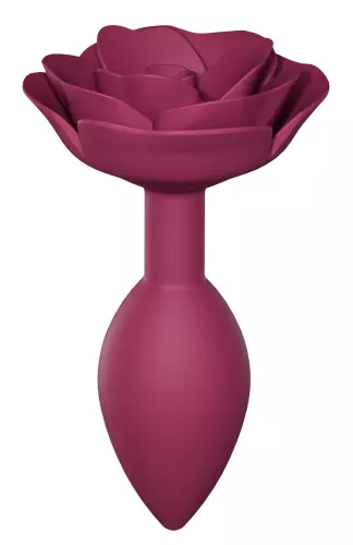 Schmuck-Buttplug Open Rosen M 8 x 3.3cm Rosa – 1/5