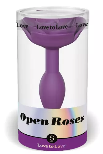 Schmuck-Buttplug Open Rosen S 8 x 2.9cm Violett – 2/6