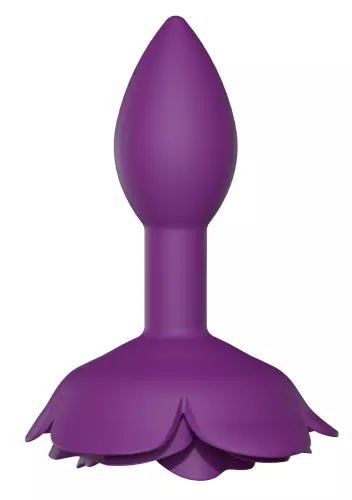 Schmuck-Buttplug Open Rosen S 8 x 2.9cm Violett – 3/6