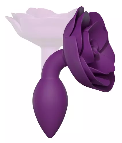 Schmuck-Buttplug Open Rosen S 8 x 2.9cm Violett – 4/6