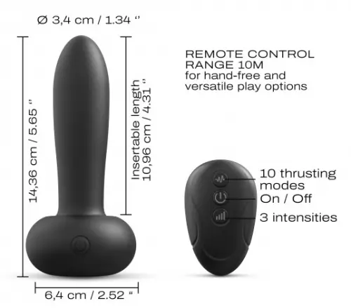 Hin-und-Herbewegung Buttplug Deep Thrust Dorcel 11 x 3.4cm – 5/6