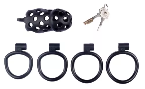 Keuschheitskäfig Dotty XL 10 x 4cm Schwarz – 2/3