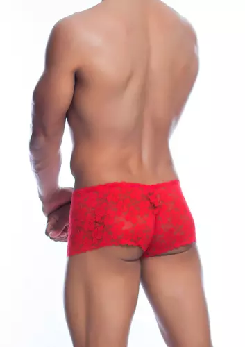 Sexy Boxershorts Spitze LACE MoB Rot – 3/6