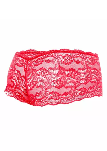 Sexy Boxershorts Spitze LACE MoB Rot – 5/6