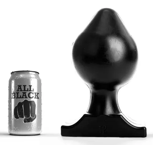 Butt Plug AB76 Plug12 All Zwart 19 x 12cm – 1/6