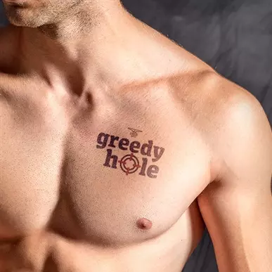 Temporäres Tattoo GREEDY HOLE 10 x 10cm – 1/3