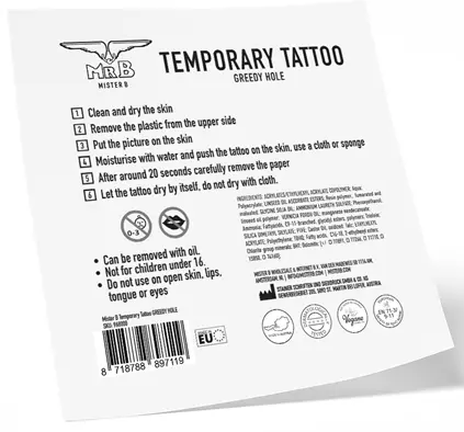 Temporäres Tattoo GREEDY HOLE 10 x 10cm – 3/3