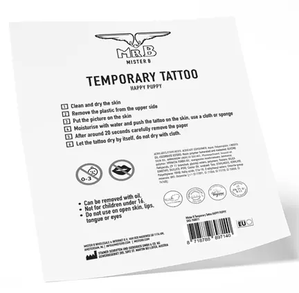 Temporäres Tattoo PUPPY 10 x 15cm – 3/3