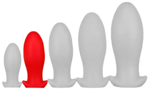 Silikonplug Saurus Egg M 12 x 5.3cm Rot – 1/5