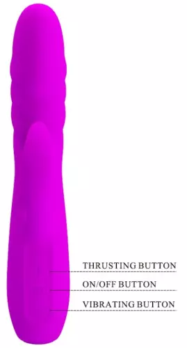 Schub-Vibro-Rabbit Melanie Pretty Love 21cm Violett – 5/6