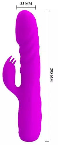 Schub-Vibro-Rabbit Melanie Pretty Love 21cm Violett – 6/6
