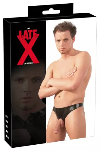 Latexslip mit Öffnung vorne – 3/4