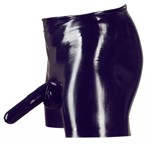 Lange Latexboxershorts mit Penis- und Analétui – 6/9