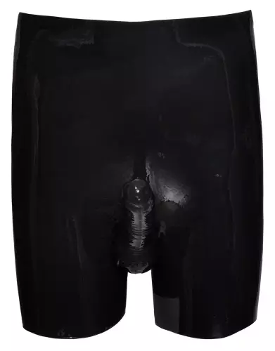 Lange Latexboxershorts mit Penis- und Analétui – 8/9