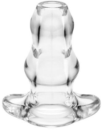 Double Tunnel Plug Transparent Medium 9,5 x 5,2 cm