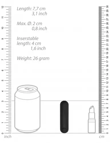Mini Vibrator Bullet Up 7.7 x 2cm Schwarz – 3/6