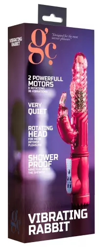Rotierender Kaninchen Vibrator Vibe Coin 23cm Rosa – 2/2