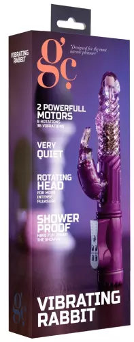 Rotierender Kaninchen Vibrator Vibe Coin 23cm Violett – 2/2