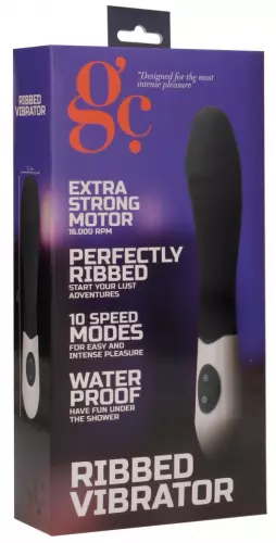 Vibro Ribbed Vibrator 12 x 3,7cm Schwarz – 2/6